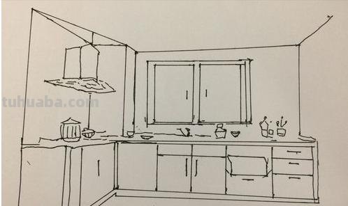 厨房场景速写厨房场景速写素材 厨房场景速写厨房场景速写素材