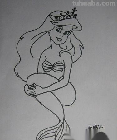 速写美人鱼美人鱼速写画