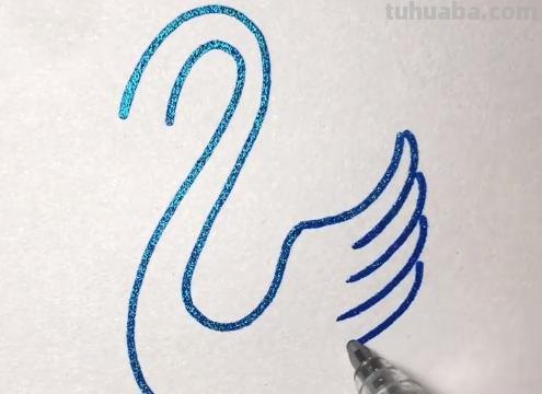 天鹅的速写天鹅速写画