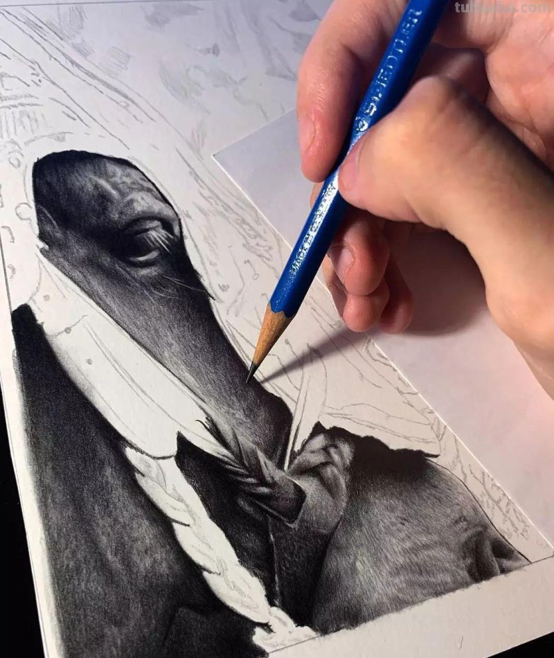 这幅超精细素描，只需一眼，你就会存起来！