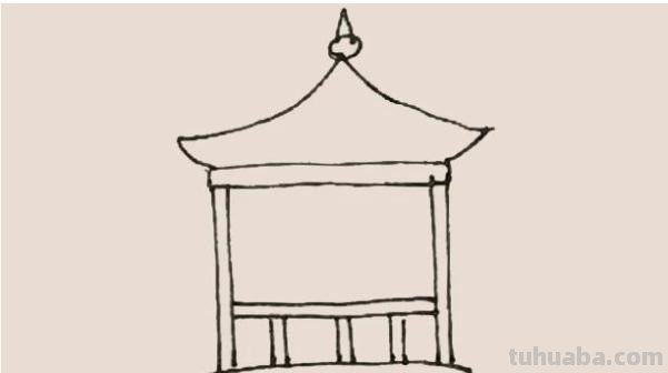 公园亭子速写公园亭子速写图片