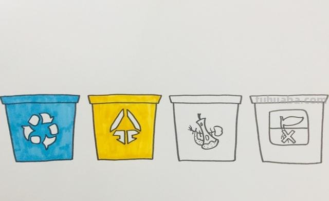 速写垃圾桶速写垃圾桶场景图片