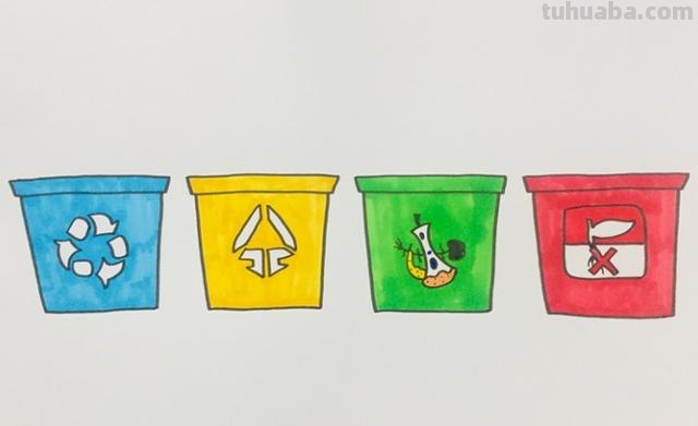 速写垃圾桶速写垃圾桶场景图片