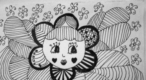 黑白速写花黑白画速写 黑白速写花黑白画速写