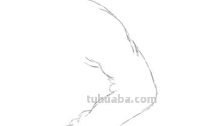 侧面人速写侧面速写戴眼镜