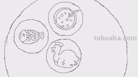 速写团圆饭速写团圆饭场景