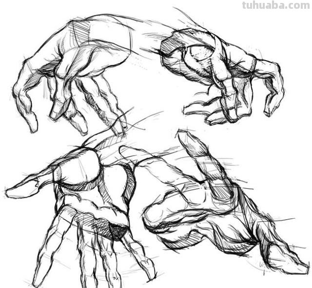 老人手速写老人手速写图片