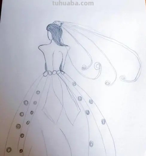 简单速写婚纱简单速写婚纱图片