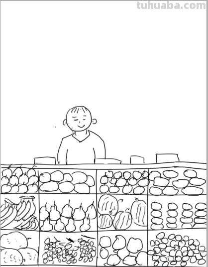 速写水果摊速写水果摊照片