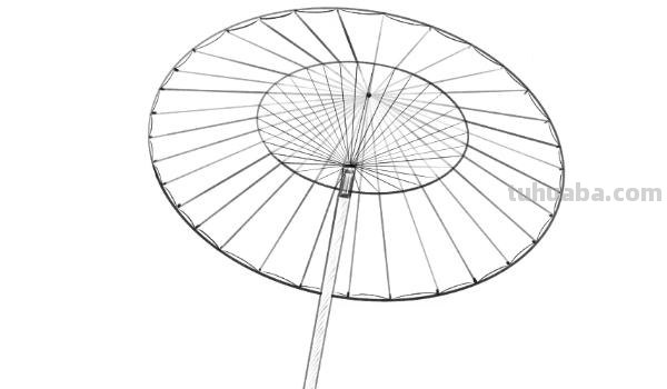 油纸伞速写油纸伞素描