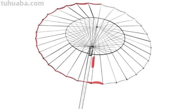 油纸伞速写油纸伞素描