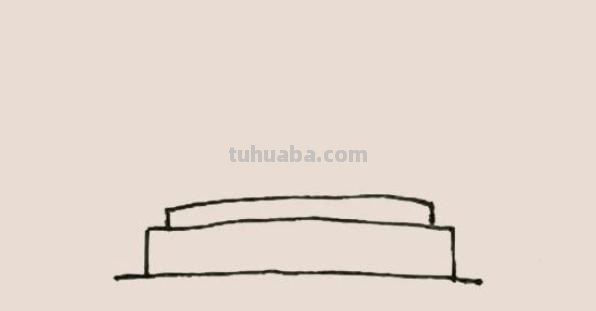 亭子风景速写亭子风景速写临摹图片