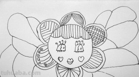 速写太阳花太阳花素描 速写太阳花太阳花素描