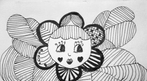 速写太阳花太阳花素描 速写太阳花太阳花素描