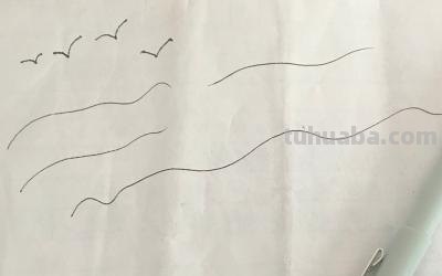 沙滩风景速写沙滩风景速写图片