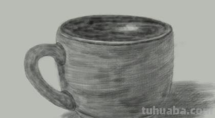 速写咖啡杯咖啡杯素描