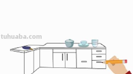 场景速写厨房一角场景速写厨房一角图片