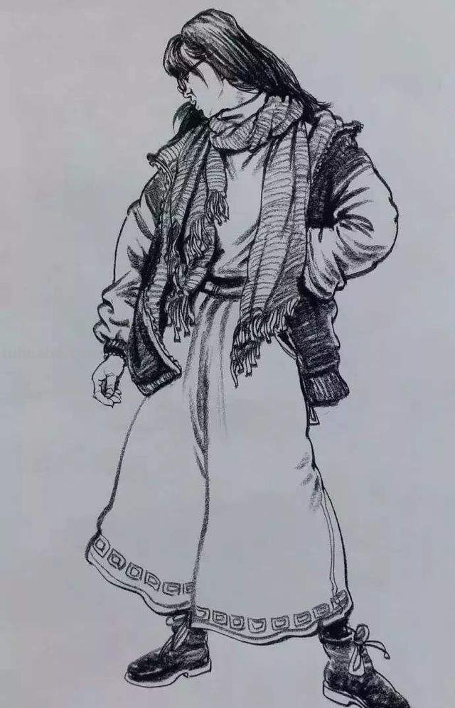 半侧脸速写速写半侧脸男