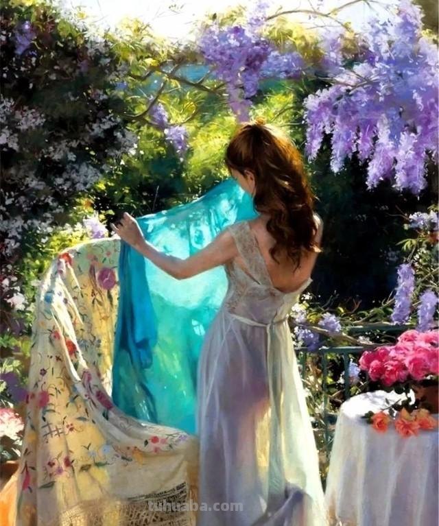 曼妙细腻的色粉画，名家手笔