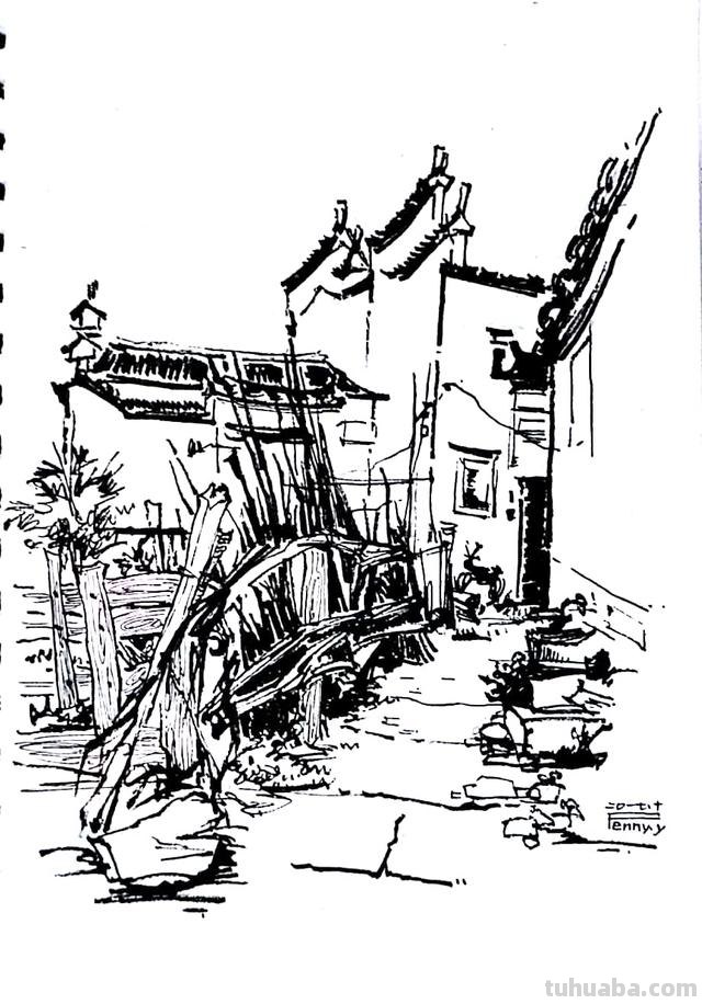 古镇风景速写简单古镇风景速写简单老街 古镇风景速写简单古镇风景速写简单老街