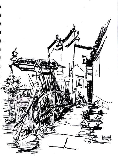 古镇风景速写简单古镇风景速写简单老街 古镇风景速写简单古镇风景速写简单老街