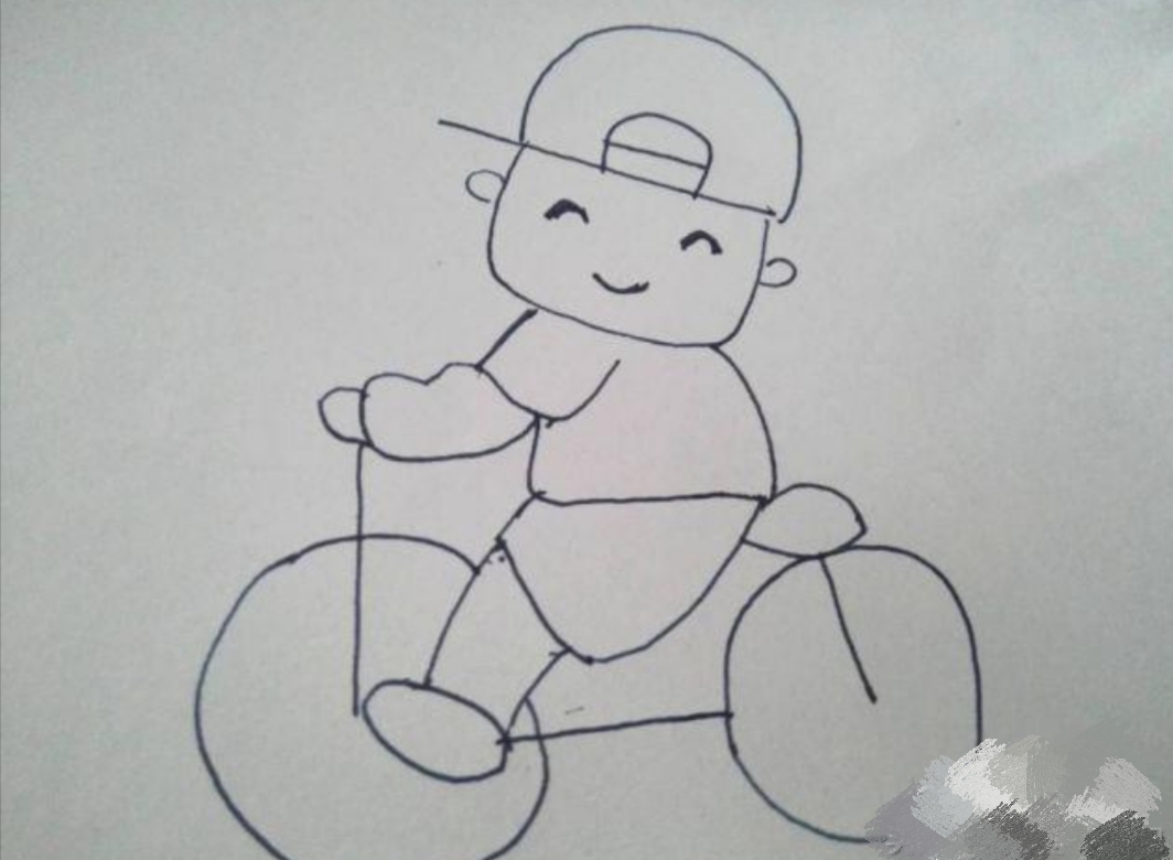 骑自行车速写骑自行车速写图片