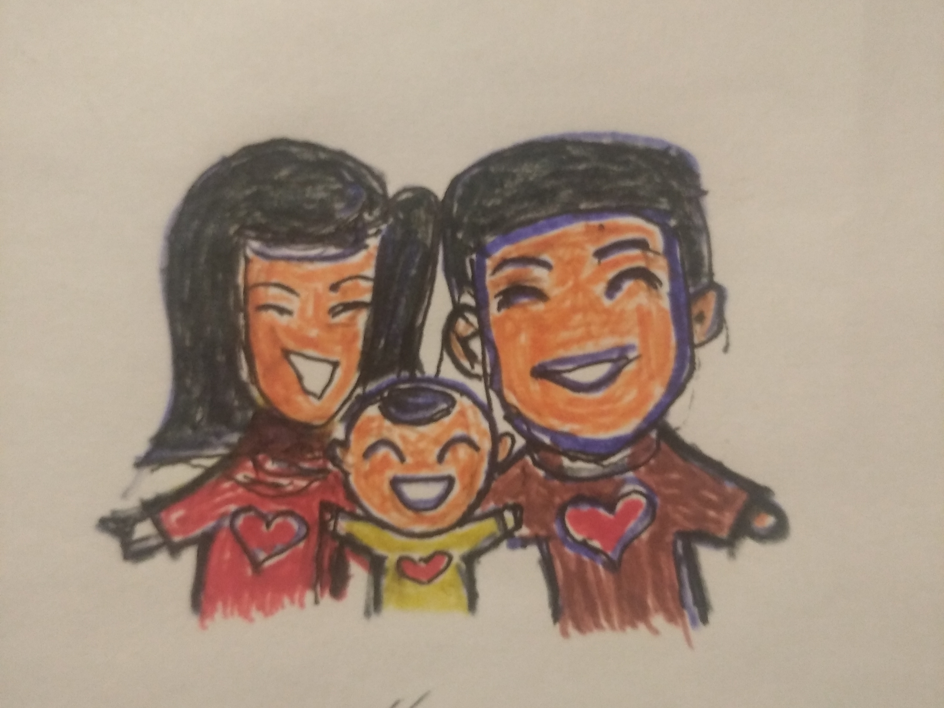 一家三口场景速写一家三口场景速写图片