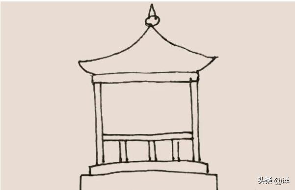 景观亭子速写景观亭子速写图片