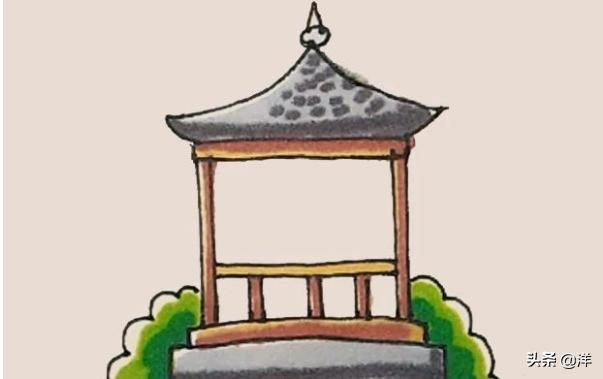 景观亭子速写景观亭子速写图片