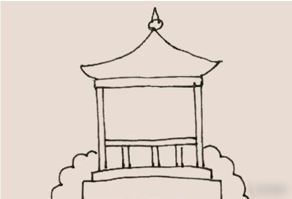 景观亭子速写景观亭子速写图片