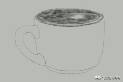 奶茶杯速写奶茶杯的素描