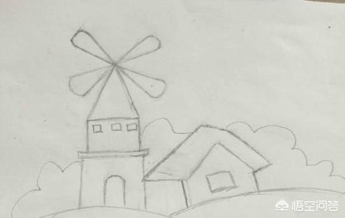 荷兰风车速写荷兰风车速写图片