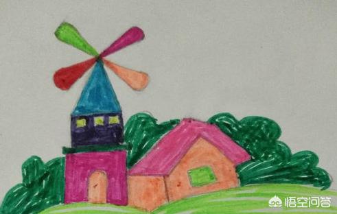 荷兰风车速写荷兰风车速写图片