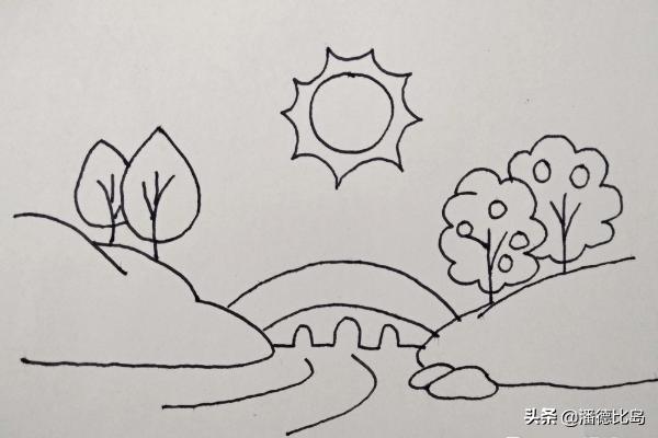 桥风景画技巧速写桥风景装饰画 桥风景画技巧速写桥风景装饰画