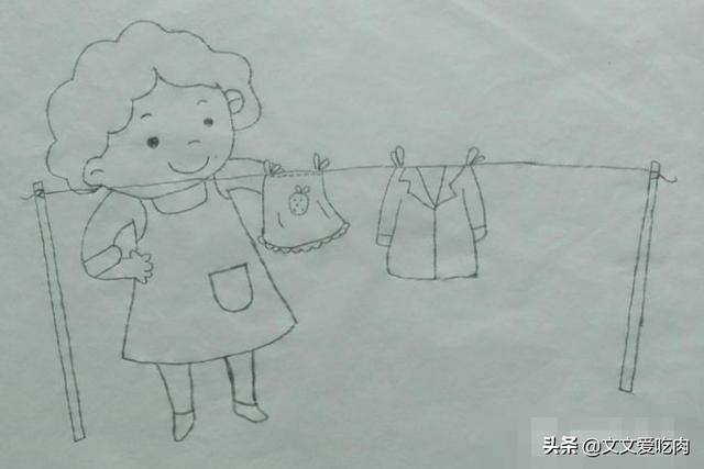 晾衣服场景速写晾衣服场景速写图片