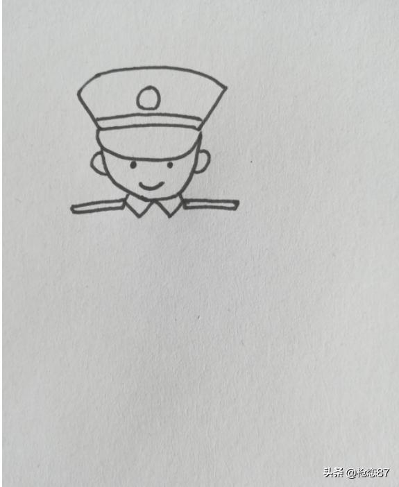 警察人物速写警察人物速写临摹图