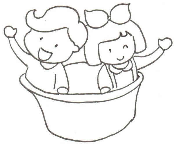 卡通画：热气球绘画步骤