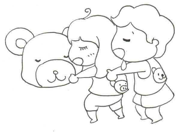 卡通画：午睡的绘画步骤