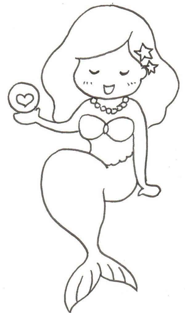 卡通画：美人鱼绘画步骤