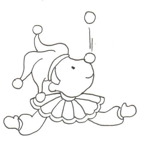 卡通画小丑的绘画步骤