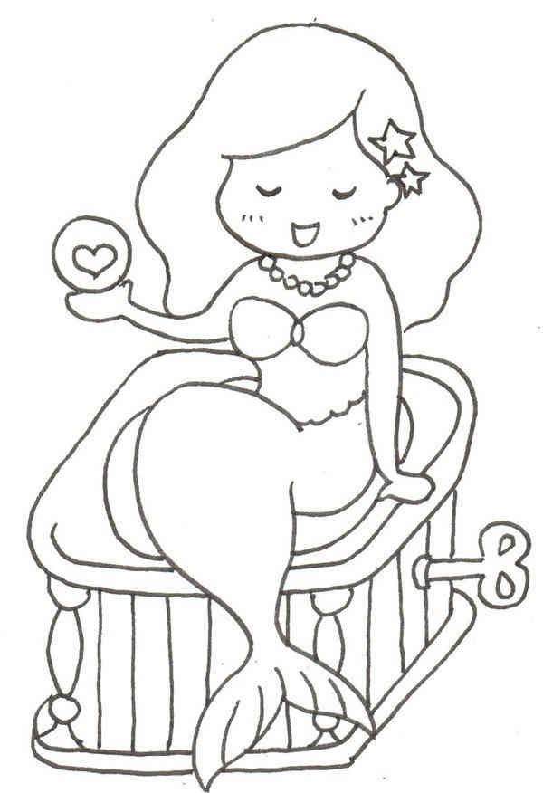 卡通画：美人鱼绘画步骤