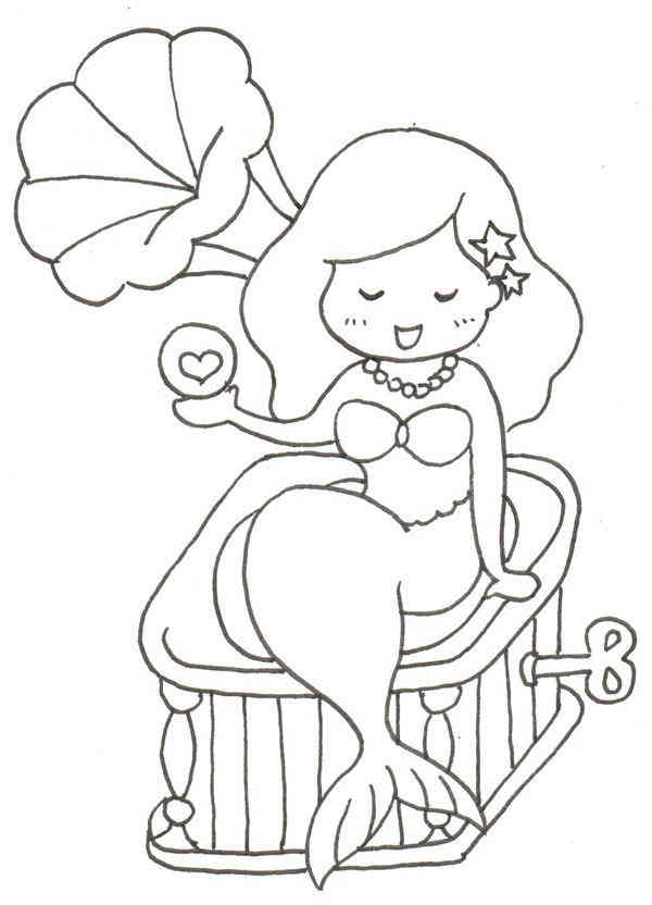 卡通画：美人鱼绘画步骤