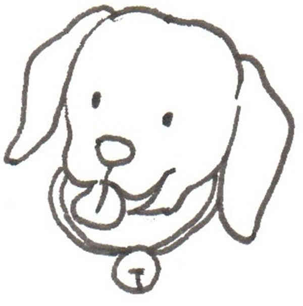 卡通画田园犬的绘画步骤