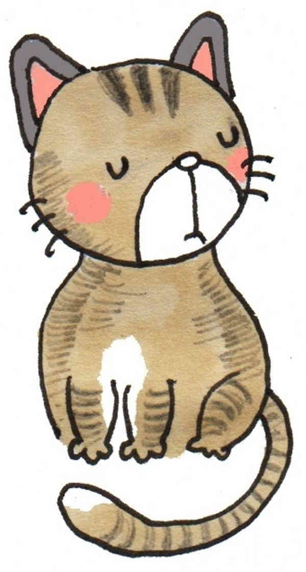 卡通画花猫的绘画步骤