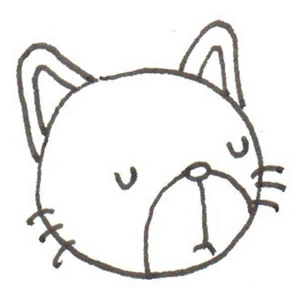 卡通画花猫的绘画步骤