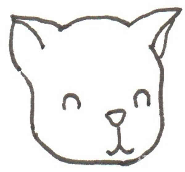 卡通画茶杯犬的绘画步骤