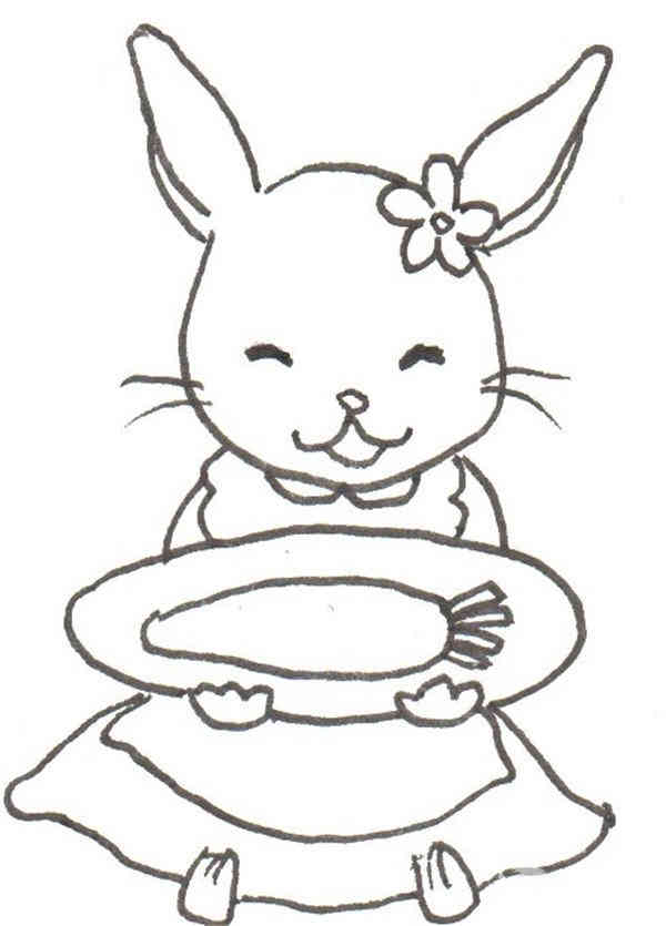卡通画：小白兔的绘画教程