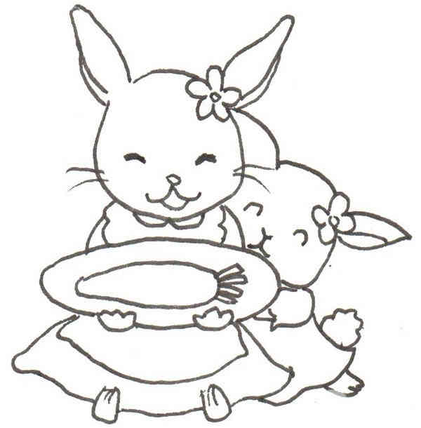 卡通画：小白兔的绘画教程