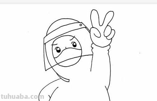 场景速写医院场景速写医院一角