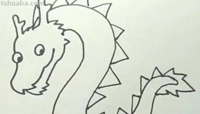 龙简笔画怎么画（霸王龙简笔画怎么画）